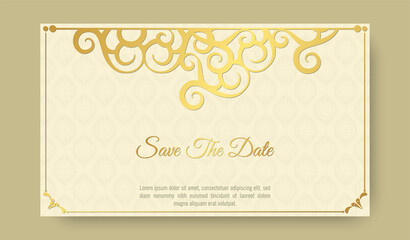 Elegant ornamental wedding card template