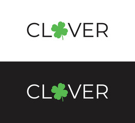 Clover text with green clover icon logo.