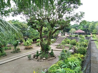 Naklejka premium tourism destinations in the village of lingsar