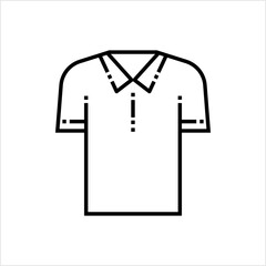 Shirt Icon, Cloth Icon, Upper Body Garment With Collar, Sleeves And Cuffs
