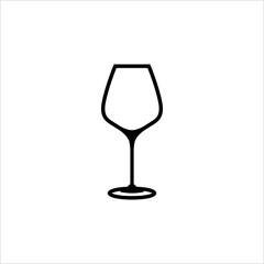 Wine Glass Icon, Wine Drinking Glass Icon