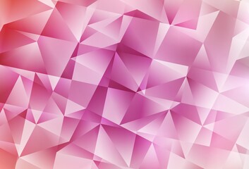 Light Pink vector triangle mosaic texture.