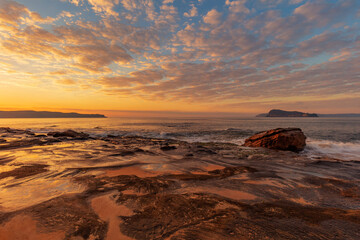 Beautiful ,winter's sunrise ,over Pearl Beach. Central Coast of N.S.W.  Australia
