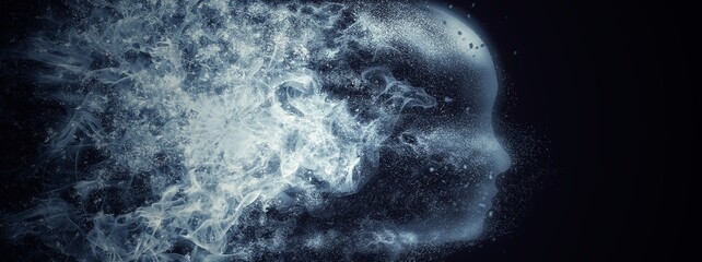 抽象的な人の横顔