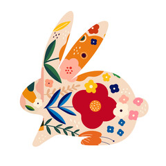 Easter decorative vector cute bunny