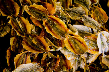 Dried seafood on the market in Bangkok, Thailand