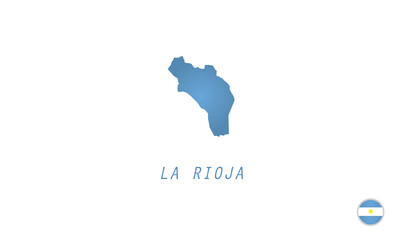 La Rioja map Argentina province region vector illustration
