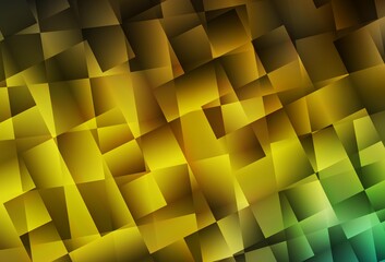 Dark Green, Yellow vector template with rhombus.