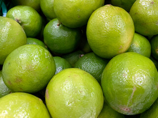Close-up of a lime pile
