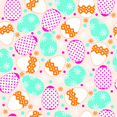 Vector illustration of a seamless easter holiday pattern for greeting card, banner, mailing, publication on social networks. Beautiful, perfect and elegant for textile prints, invites, wallpaper, pack
