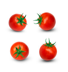 collection of tomato isolated on white background