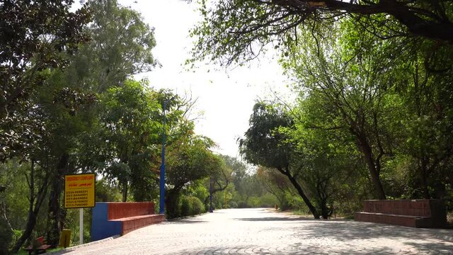 A beautiful view of jogging track in ayub park.