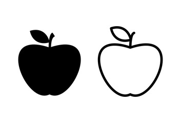 Apple icon set. Apple vector icon. apple symbols for your web design