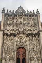 Fototapeta na wymiar Metropolitan Tabernacle (Sagrario Metropolitano) situated to the right of the main Metropolitan cathedral at Plaza de la Constitucion in Mexico City. Mexico, North America.