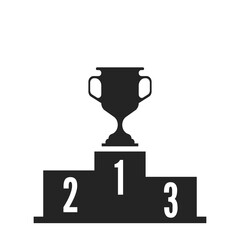 Winners podium. Pedestal. Vector illustration.