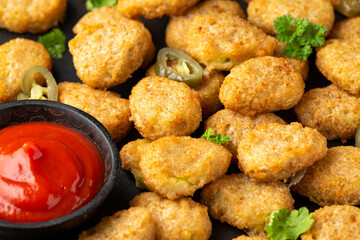 Crispy Jalapeno Popper with creamy cheese battered party food bites