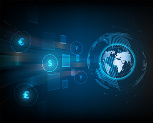 Money transfer and currency exchange through a global network.