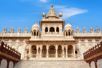 Ancient Jaswant Thada cenotaph, a mausoleum for the kings of Marwar dynasty in Jodhpur, Rajasthan,...
