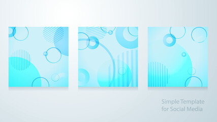 Fototapeta premium simple gradient background, blue and white circle background, 