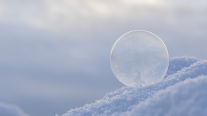 Filigrane Schönheit, gefrorene Seifenblasen
