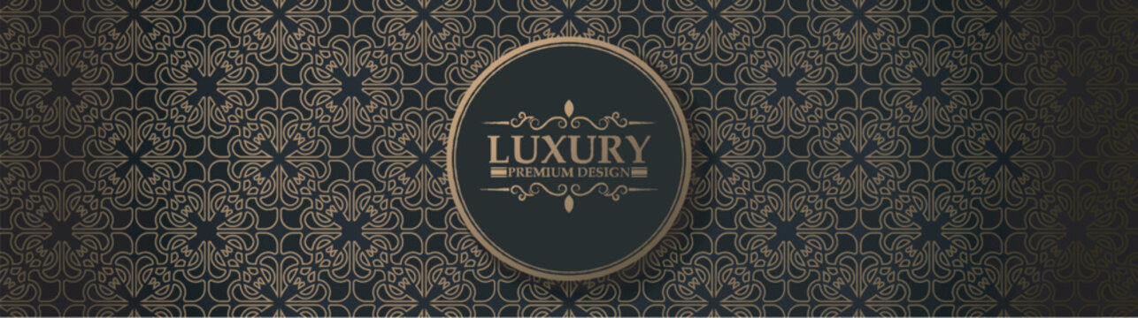 Luxury dark ornament pattern design background