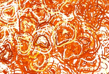 Light Orange vector backdrop with memphis shapes.