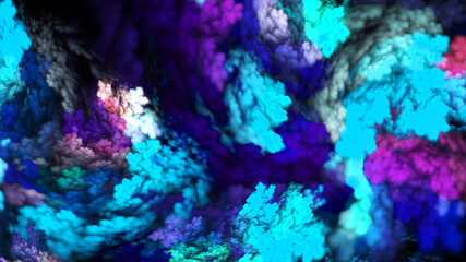 Fototapeta na wymiar Fantasy colorful chaotic fractal texture.