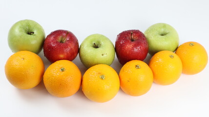 
Food background. Food photography different fruits and different styles isolated in White background. 
