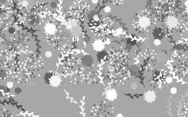 Light Gray vector elegant wallpaper with flowers, roses.