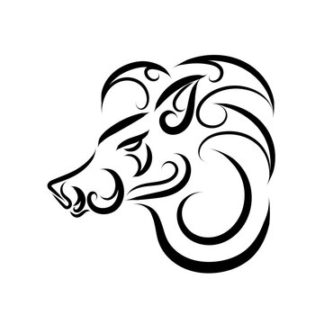 recommend clip art: Black and white line art of boar head. Good use for symbol, mascot, icon, avatar, tattoo, T Shirt design, logo or any design you want.