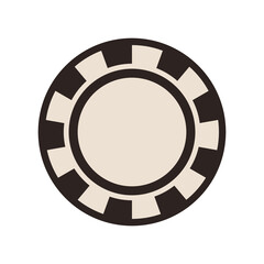 Casino chip vector icon	
