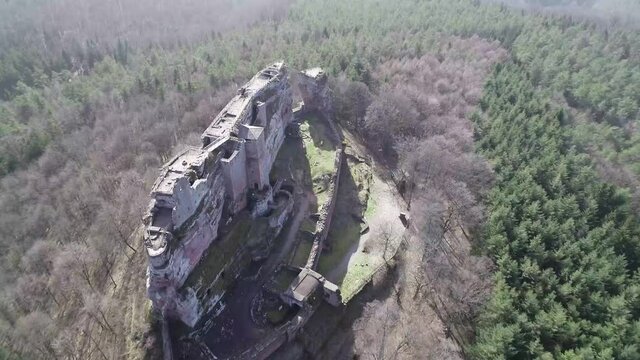 Ch&acirc;teau du Fleckenstein en drone