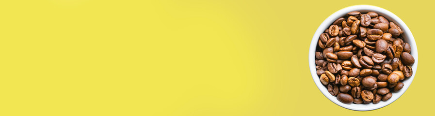 coffee beans freshly roasted arabica or robusta blend snack future drink healthy meal top view copy space for text food background rustic image