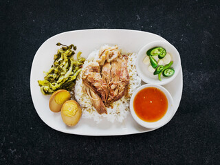 Pork jeg with jusmine rice