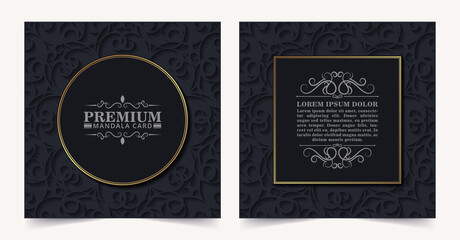 Luxury dark floral decorative card
