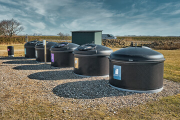 Recycle station in rural Denmark