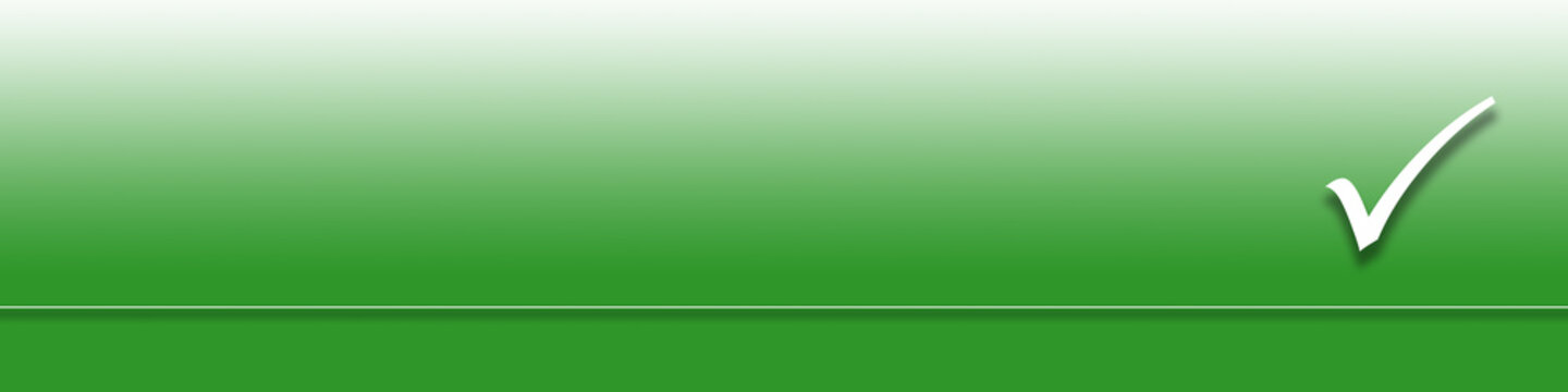 Symbol eines Checkmark auf einem gr&uuml;nen Hintergrund