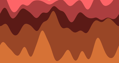 Abstract waves background. Loopable smoothly moving curves in reddish colors. Superb footage.