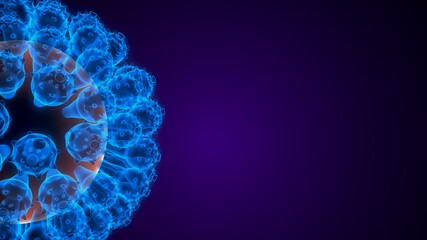 Obraz premium 3d illustration of virus cell bacteria