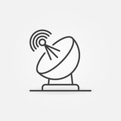 Parabolic Satellite Antenna vector concept outline icon