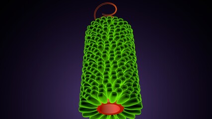 3d illustration of Tobacco diseases. Mosaic virus infection.