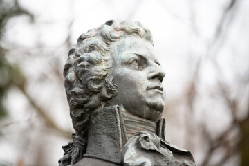 statue of wolfgang amadeus mozart - salzburg