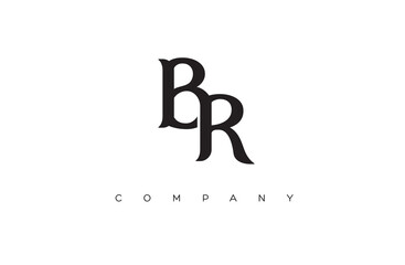 initial BR logo design vector
