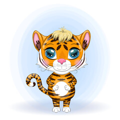 Illustrations for Chinese New Year 2022, year of the Tiger. Lunar new year 2022