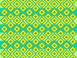 Texture for textiles and paper from horizontal stripes and vertical rows of squares of yellow and green shades