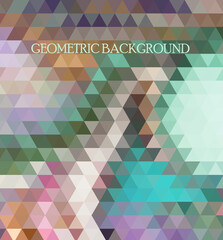 Retro pattern of geometric shapes. Colorful mosaic banner. Geometric hipster retro background with place for your text.