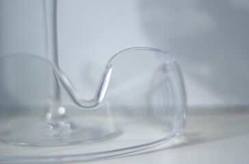 Safety glasses and glass stem.