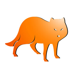 illustration of a cartoon fox