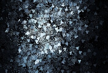 Dark BLUE vector pattern with random forms.