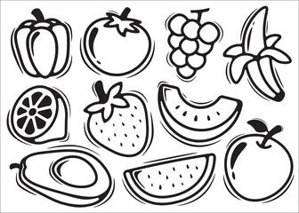 fruit hand drawn doodle vector element